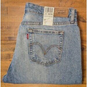 LEVI'S 515 Mid Rise Boot Cut  Jeans Women's 16P Petite Short Distressed NWT